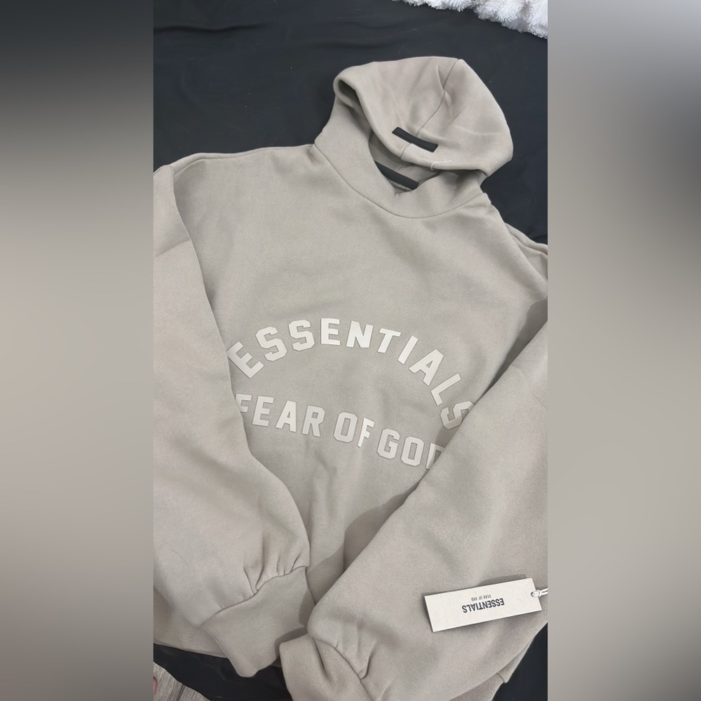 Fear of God Essentials Hoodie in Cream